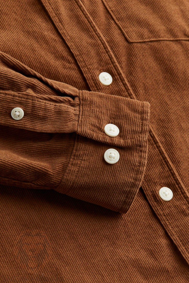 Сорочка H&M regular fit corduroy shirt 